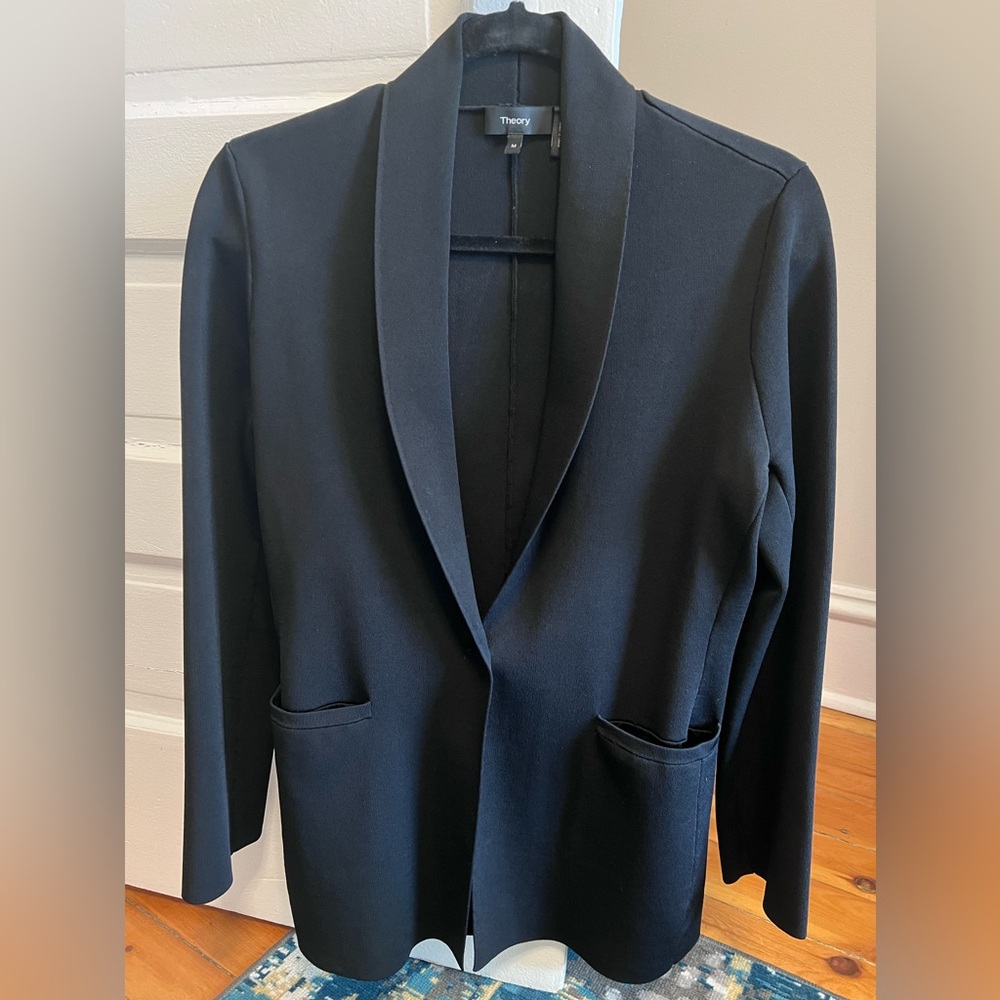 THEORY Etiennette Stretch Knit Blazer - Medium - Picture 6 of 7